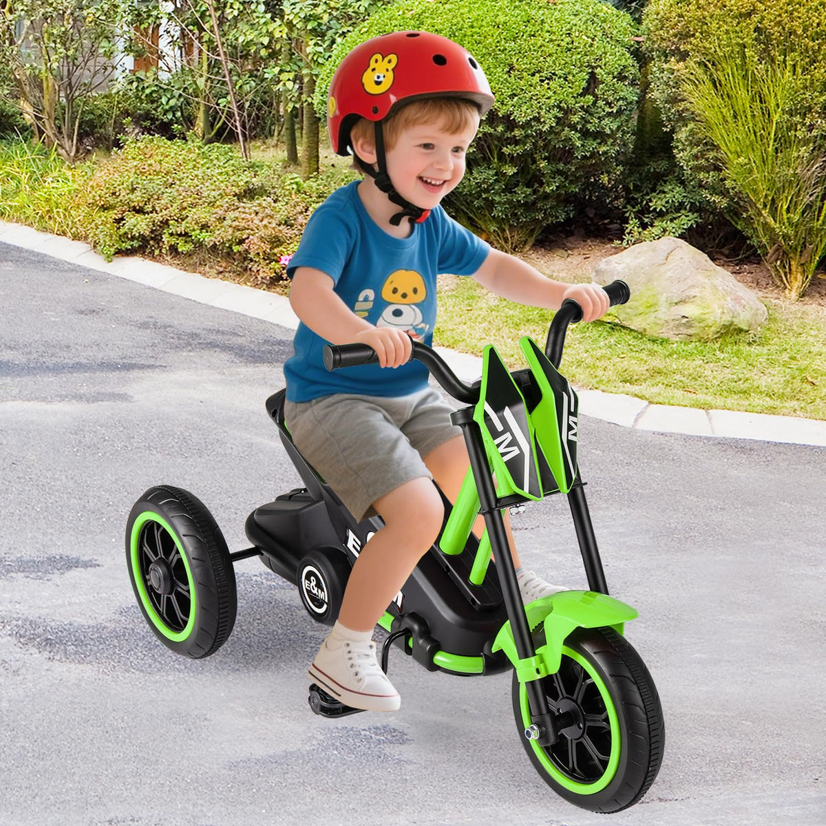 Kids Tricycle, 3-Wheel Toddler Bike with Foot Pedals, Forward/Backward