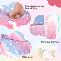 2-in-1 Folding Kids Couch with Blanket for 3+ Kids