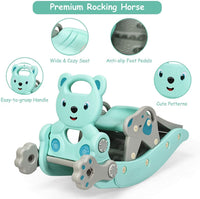 4-in-1 Rocking Horse and Slide Set for Kids