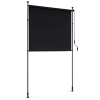 150/200 cm Vertical Retractable Patio Awning with Crank Handle