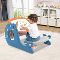 Convertible Kids Activity Table Set with Whiteboard for Kids