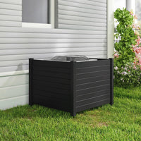 3-Panel AC Fence with Metal Stakes No Dig Enclosure for Patio