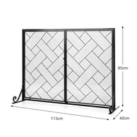 Giantex 113cm x 85cm Double-Door Fireplace Screen