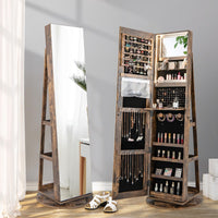 Giantex 161CM(H) Jewelry Armoire with Full Length Mirror 360° Swivel