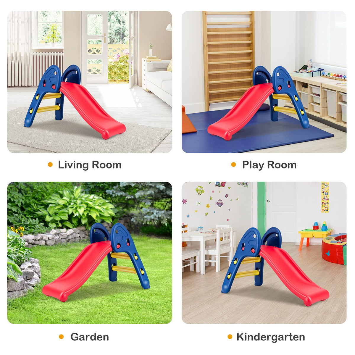 Kid Folding Sliding w/Triangle Structure, Indoor & Outdoor Easy Set Up