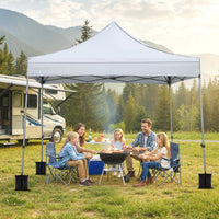 10 x 10 FT Pop up Canopy Tent with Sidewalls and Awning with Sandbags