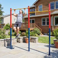 220/330 kg In-Ground Pull Up Bar with 5 Adjustable Heights and Anchors