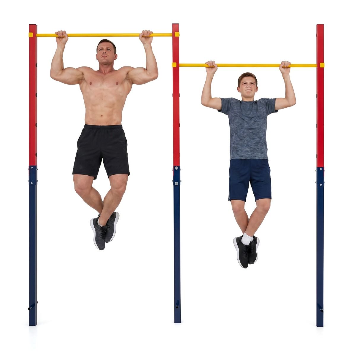 220/330 kg In-Ground Pull Up Bar with 5 Adjustable Heights and Anchors