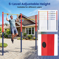 220/330 kg In-Ground Pull Up Bar with 5 Adjustable Heights and Anchors