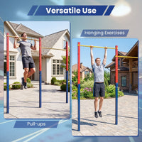 220/330 kg In-Ground Pull Up Bar with 5 Adjustable Heights and Anchors