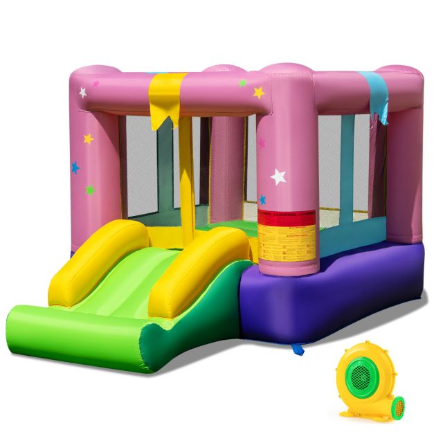 Inflatable Bounce House with 550W Blower for Indoor Outdoor