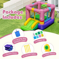 Inflatable Bounce House with 550W Blower for Indoor Outdoor