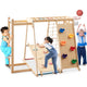 6-in-1 Jungle Gym with Slide and Rock Climbing for 3-14 Years Olds