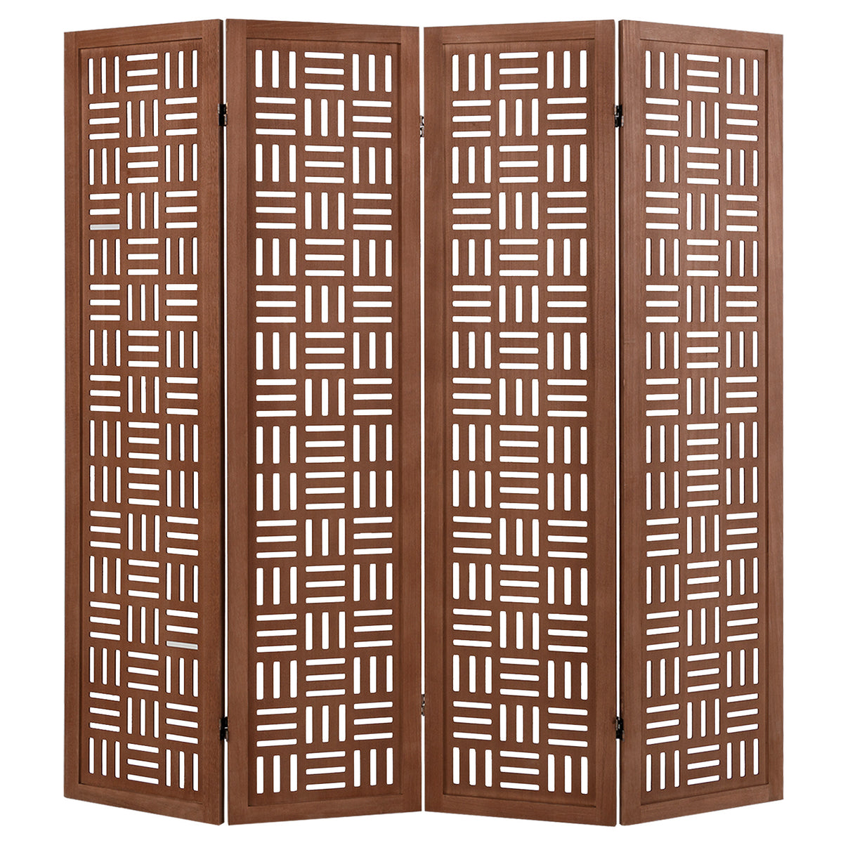 4/6-Panel Room Divider 165cm Folding Partition Stand Privacy Screen Walnut