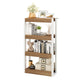 3/4-Tier Wooden Bookshelf Storage Organizer Bookcase w/ Open Shelving Unit Study