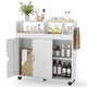 Bathroom Cabinet with Wheels Slim Side Storage Organizer with Adjustable Shelf
