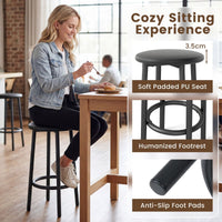 Giantex Kitchen Island Dining Table Chair bar Stool Counter Height Set