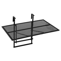 Balcony Railing Table 80 CM Large Metal Folding Bar Table