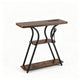 Console Table with LED Lights & Power Outlets 3-Tier Entryway Table with Storage Shelves