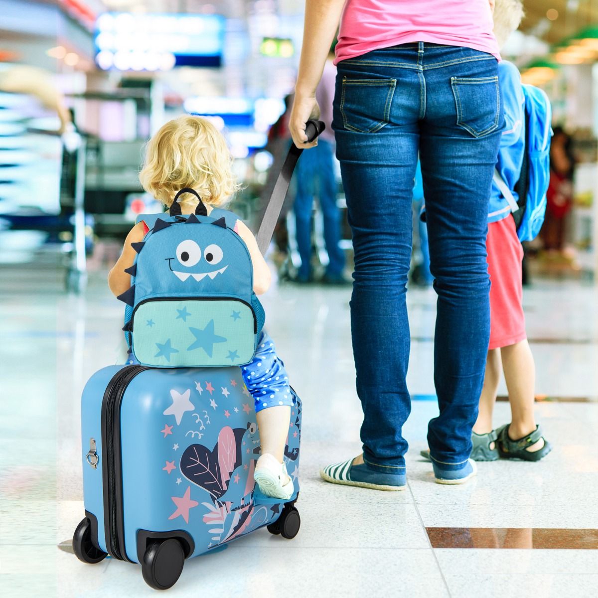 2 Pieces Kid Luggage Set with Spinner Wheels