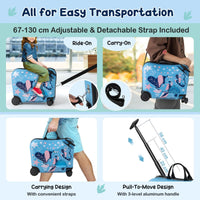 2 Pieces Kid Luggage Set with Spinner Wheels