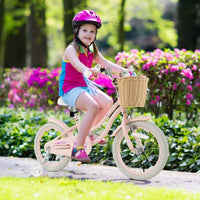 Kids Bike with Training Wheels and Adjustable Handlebar