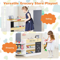 Kids Grocery Store Playset with Cash Register for 3-8 Years Old