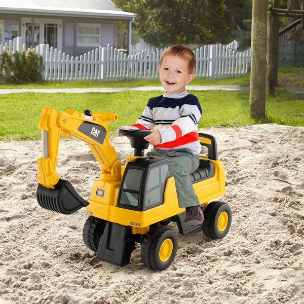 Kids Rid-On Digger Functional Excavator Toy with Rotatable Digging Bucket