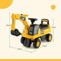 Kids Rid-On Digger Functional Excavator Toy with Rotatable Digging Bucket