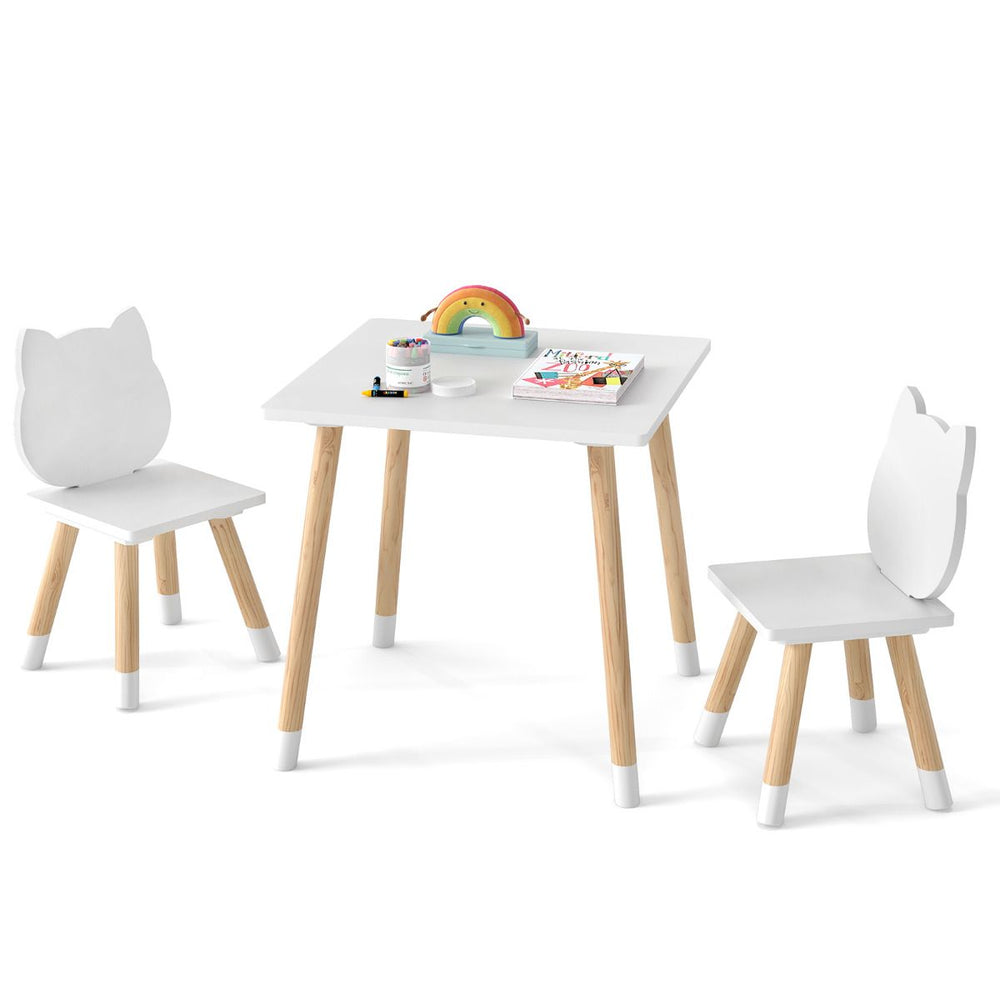 Kids Table and Chairs Set Wooden Toddler Desk and Chair Set – Giantex.au