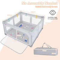150cm x 150cm Large Baby Playpen with Zipper Gate