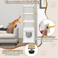 Large Cat Litter Box Enclosure with Storage 2-in-1 Hidden Cat Washroom