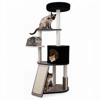 Large Cat Tree Tower with Condo Scratching Posts and Ramp for Cats