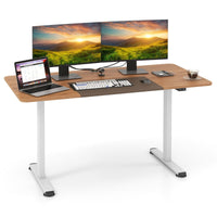 Giantex Electric Height Adjustable Standing Desk, 140cm x 70cm Ergonomic Sit Stand Desk