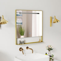 LED Bathroom Mirror with Anti-Fog Function and Adjustable Brightness
