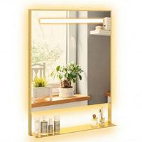 LED Bathroom Mirror with Anti-Fog Function and Adjustable Brightness