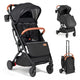Lightweight Baby Stroller with Adjustable Backrest and Footmuff