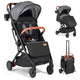 Lightweight Baby Stroller with Adjustable Backrest and Footmuff