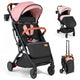 Lightweight Baby Stroller with Adjustable Backrest and Footmuff