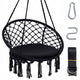 Macrame Swing Chair Hammock Chair with Round Seat Cushion