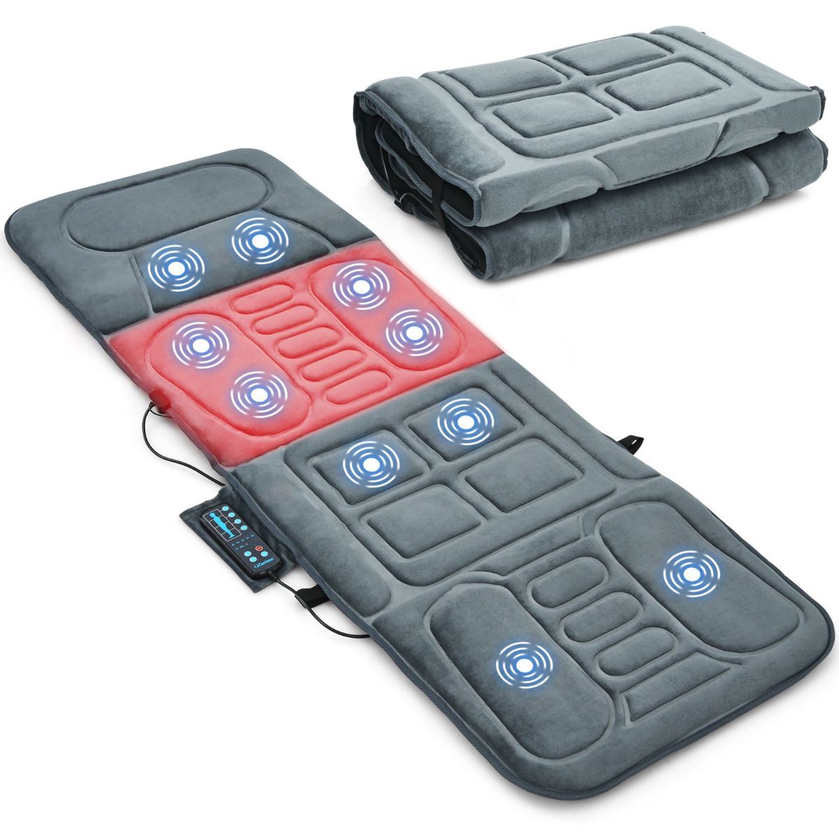 10 Motors Vibrating Massage Mat with Heat
