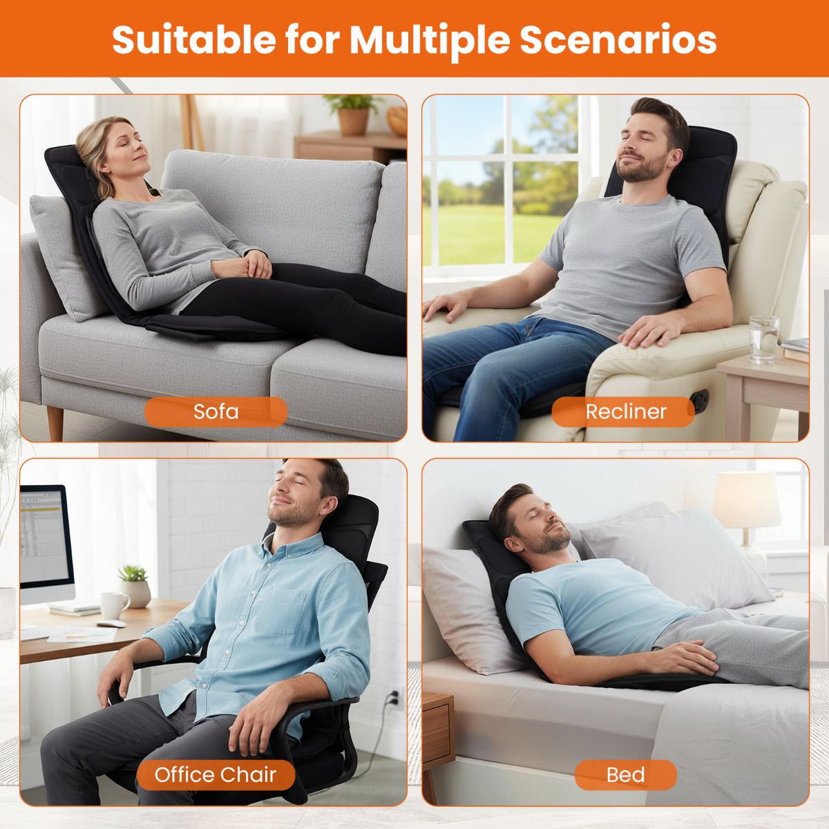 Electric Back Massage Seat Cushion with Heat