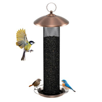 Metal Mesh Tube Bird Feeder with Squirrel Proof and 1.6KG Capacity