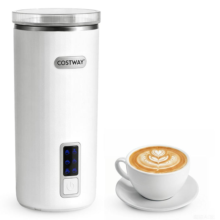 6-in-1 Electric Milk Frother Warm and Cold Foam Maker for Home Office