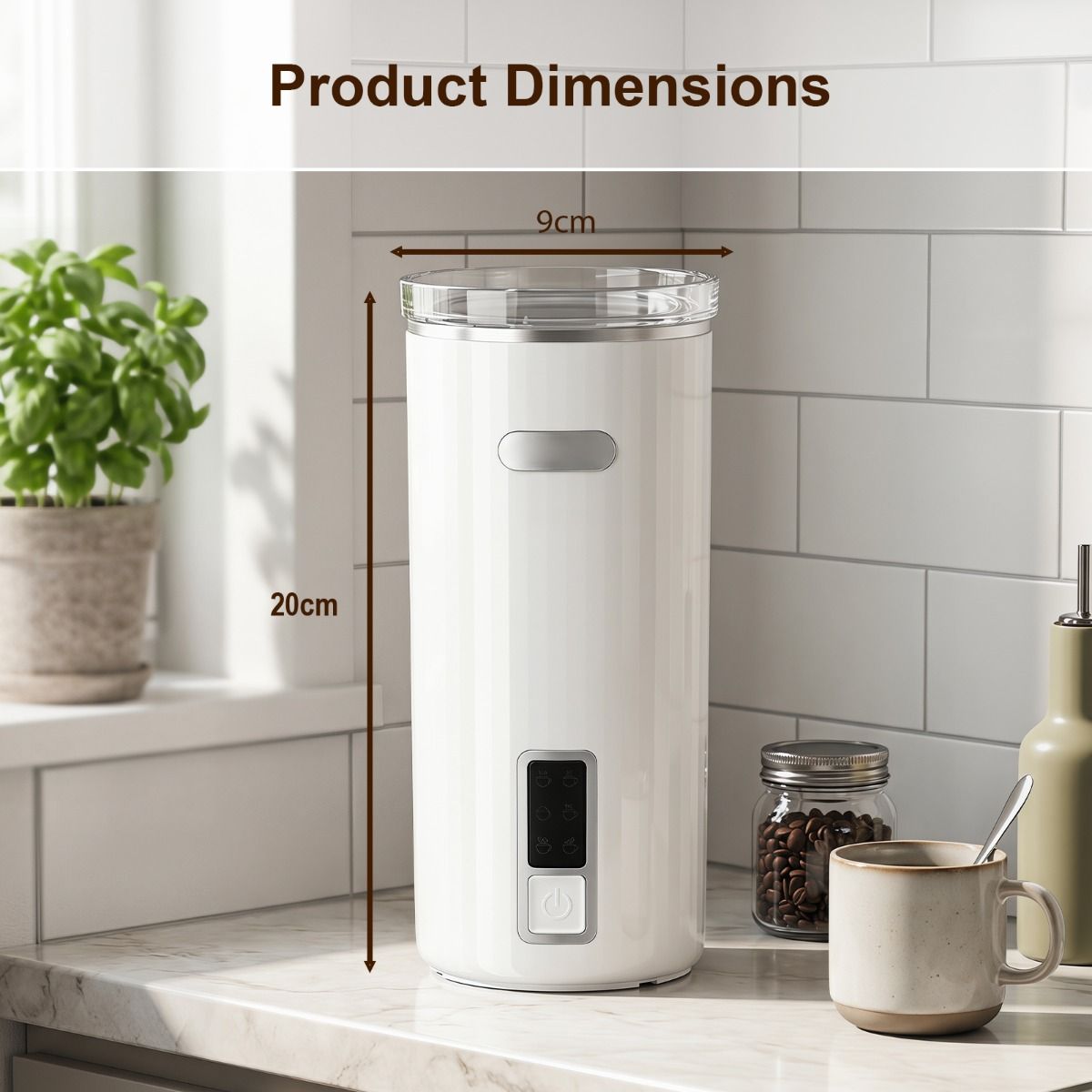 6-in-1 Electric Milk Frother Warm and Cold Foam Maker for Home Office