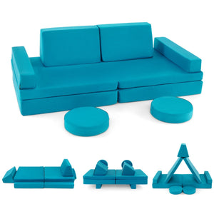 Kids Modular Convertible Foam Folding Sofa with Portable Handle
