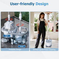 Mop and Bucket Set Hands-Free Washing