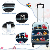 5 Piece Kids Luggage Set with Backpack and Neck Pillow & Name Tag
