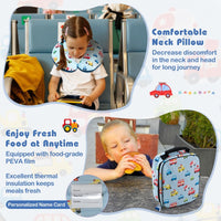 5 Piece Kids Luggage Set with Backpack and Neck Pillow & Name Tag