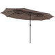 Twin Patio Umbrella 48 LED Lights Outdoor Double-Side Parasol Sun Shade Poolside